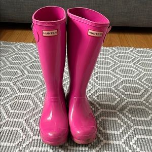 Hunter Original Gloss Pink Tall Rain Boots